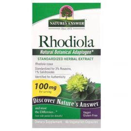 Rhodiola Root Nature's Answer 100mg - 60 wegetariańskich kapsułek