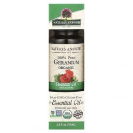 100% Pure Geranium Essential Oil Nature's Answer 15 ml.