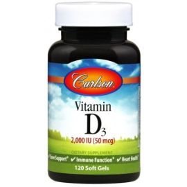 Vitamin D3 Carlson Labs 2000 IU - 120 softgels