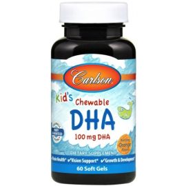 Kid's Chewable DHA Carlson Labs 100mg Orange - 60 softgels
