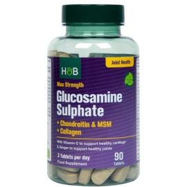 Max Strength Glucosamine Sulphate + Chondroitin & MSM + Collagen Holland & Barrett 90 tabletek