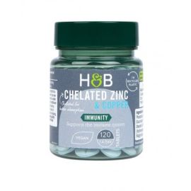 Chelated Zinc + Copper Holland & Barrett 15mg - 120 tabletek (EAN 5059604472404)