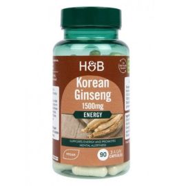 Korean Ginseng Holland & Barrett 1500mg - 90 wegetariańskich kapsułek
