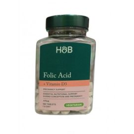 Folic Acid + Vitamin D3 Holland & Barrett 180 tabletek