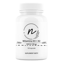 Witamina D3 + K2 5000 IU 100 mcg 100 kapsułek | NaturePRO