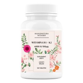 Witamia D3 + K2 4000 IU 100 μg 120 Tabletek | Manufaktura Witamin