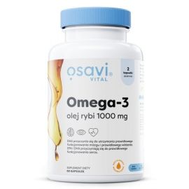 Omega-3 Olej Rybi Molecularly Distilled Osavi 1000mg (Cytryna) - 60 softgels
