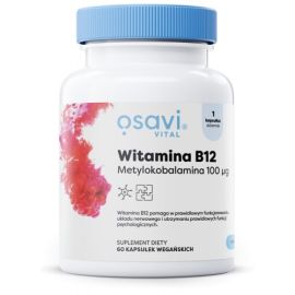 Witamina B12 Metylokobalamina Osavi 100mcg - 60 vegan kapsułek