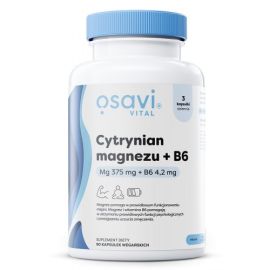 Cytrynian Magnezu + B6 Osavi 375mg + 4.2mg - 90 wegetariańskich kapsułek