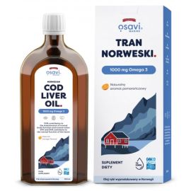 Tran Norweski Osavi 1000mg Omega 3 (Pomarańcza) - 500 ml.
