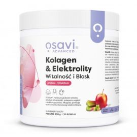 Kolagen Elektrolity Witalność i Blask Osavi Jabłko & Rabarbar - 300 grams