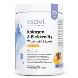 Kolagen Elektrolity Witalność i Sport Osavi Ananas & Mango - 390 grams
