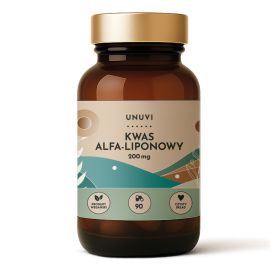 Kwas Alfa-Liponowy 200 mg 90 kapsułek wegetariańskich UNUVI
