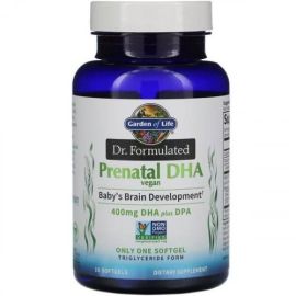 Dr. Formulated Vegan Prenatal DHA Garden of Life 30 softgels