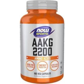 AAKG 2200 NOW Foods 180 wegetariańskich kapsułek