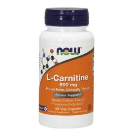 L-Carnitine NOW Foods 500mg - 60 wegetariańskich kapsułek