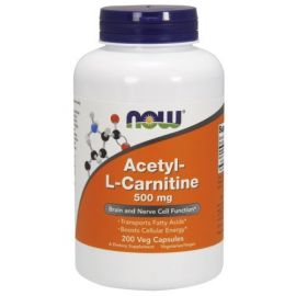 Acetyl-L-Carnitine NOW Foods 500mg - 200 wegetariańskich kapsułek