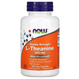 Double Strength L-Theanine NOW Foods 200mg - 120 wegetariańskich kapsułek