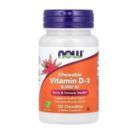 Vitamin D-3 NOW Foods 5000 IU (Chewable) - 120 chewables