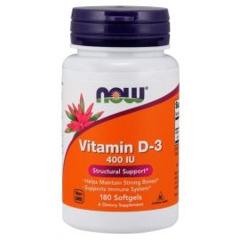 Vitamin D-3 NOW Foods 400 IU - 180 softgels