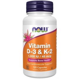 Vitamin D-3 & K-2 NOW Foods 120 kapsułek