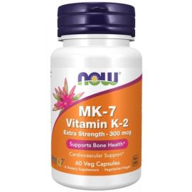 MK-7 Vitamin K-2 NOW Foods 300mcg Extra Strength - 60 wegetariańskich kapsułek