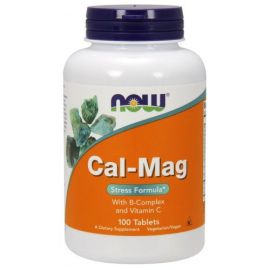 Cal-Mag with B-Complex and Vitamin C NOW Foods 100 tabletek