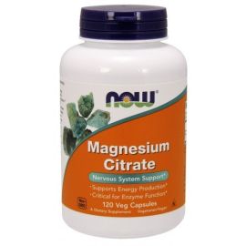 Magnesium Citrate NOW Foods 400mg - 120 wegetariańskich kapsułek