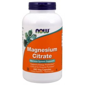Magnesium Citrate NOW Foods 400mg - 240 wegetariańskich kapsułek