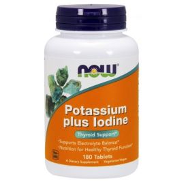 Potassium plus Iodine NOW Foods 180 tabletek