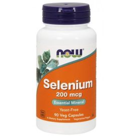Selenium NOW Foods 200mcg - 90 wegetariańskich kapsułek