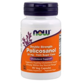 Policosanol NOW Foods 20mg - 90 wegetariańskich kapsułek