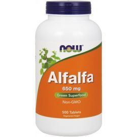 Alfalfa NOW Foods 650mg - 500 tabletek