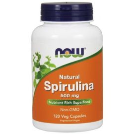 Spirulina - Natural NOW Foods 120 wegetariańskich kapsułek
