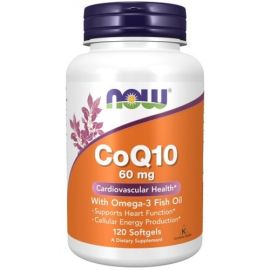 CoQ10 with Omega-3 NOW Foods 60mg - 120 softgels