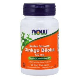 Ginkgo Biloba Double Strength NOW Foods 120mg - 50 wegetariańskich kapsułek