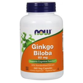 Ginkgo Biloba NOW Foods 60mg - 240 wegetariańskich kapsułek