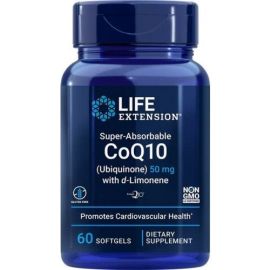 Super-Absorbable CoQ10 (Ubiquinone) with d-Limonene Life Extension 60 softgels