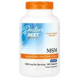 MSM with OptiMSM Doctor's Best 3000mg - 180 kapsułek