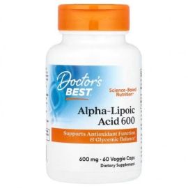 Alpha-Lipoic Acid Doctor's Best 600mg - 60 wegetariańskich kapsułek