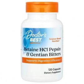 Betaine HCl Pepsin & Gentian Bitters Doctor's Best 120 kapsułek