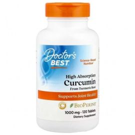 High Absorption Curcumin From Turmeric Root with C3 Complex & BioPerine Doctor's Best 1000mg - 120 tabletek