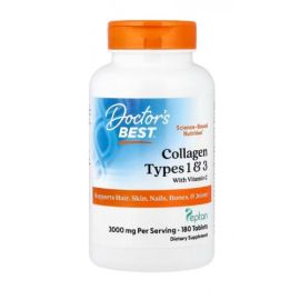 Collagen Types 1 and 3 with Peptan and Vitamin C Doctor's Best 180 tabletek