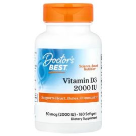 Vitamin D3 Doctor's Best 2000 IU - 180 softgels