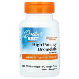High Potency Bromelain Doctor's Best 90 wegetariańskich kapsułek
