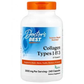 Collagen Types 1 and 3 with Vitamin C Doctor's Best 240 kapsułek