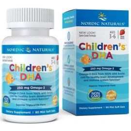 Children's DHA Nordic Naturals 250mg Omega-3 Strawberry - 90 mini softgels