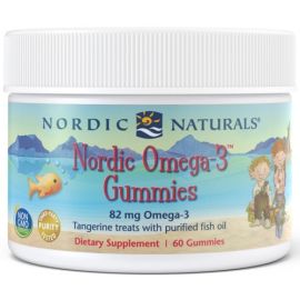 Nordic Omega-3 Gummies Nordic Naturals 82mg Tangerine Treats - 60 żelków