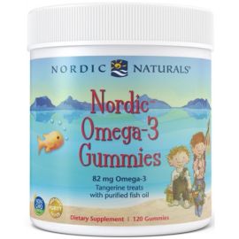 Nordic Omega-3 Gummies Nordic Naturals 82mg Tangerine Treats - 120 żelków