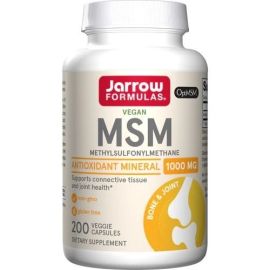 MSM (Methyl-Sulfonyl-Methane) Jarrow Formulas 1000mg - 200 wegetariańskich kapsułek